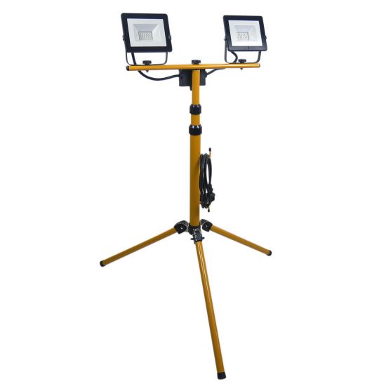 Proiector lucru, LED SMD, cu trepied, 2 x 20 W, 3200 lm, IP65, Strend Pro