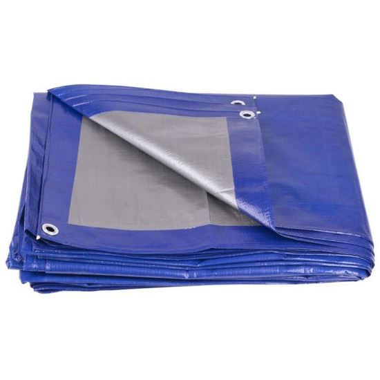 Prelata impermeabila cu inele, 2.9x2.9 m, PE, 140 g/mp, 9 mp
