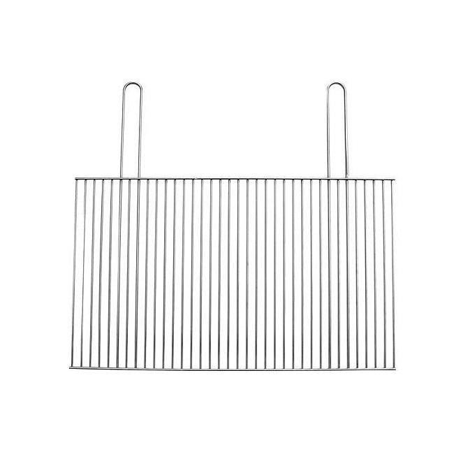 Grill, pentru gratar, dreptunghiular, cromat, metalic, 85x40 cm