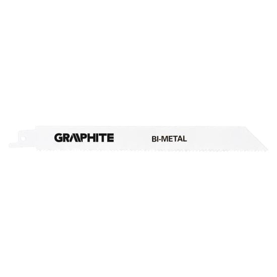 Panza, lama, fierastrau tip sabie, pentru lemn, metal, BIM, 18 TPI, set 2 buc, 225 mm, Graphite