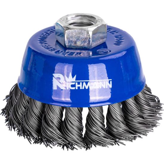 Perie sarma otel, tip cupa, cu toroane, M14, 80 mm, Richmann
