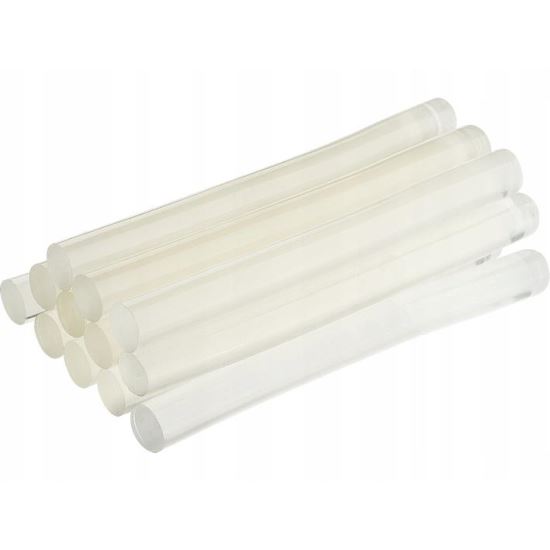 Baton silicon pentru pistol lipit, transparent, 12 buc, 8x50 mm, Condor