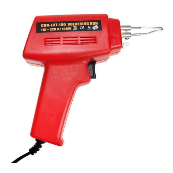 Pistol de lipit electric, 100 W, cu accesorii si geanta transport, Condor