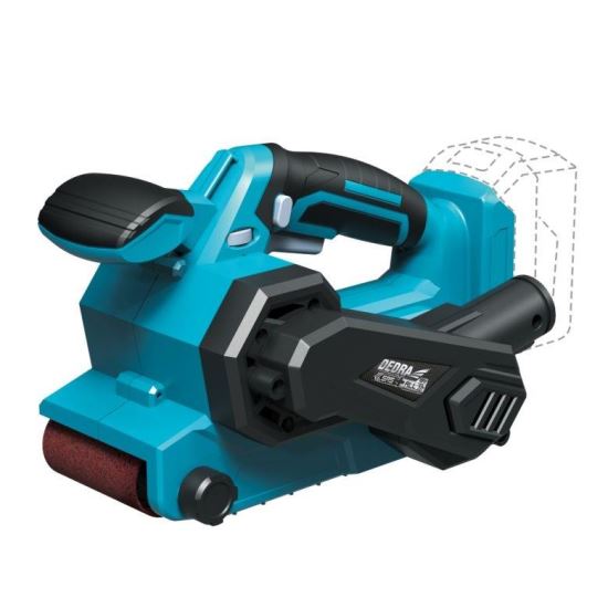 Masina de slefuit cu banda abraziva, 18V Li-ion (acumulator neinclus), 76x457 mm, SAS+ALL, Dedra