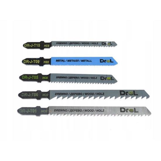 Panza, lama, fierastrau pendular, pentru lemn, metal, prindere tip T, set 5 buc, 100 mm, Drel