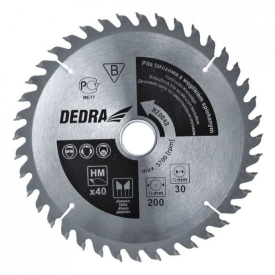 Disc circular, carburi metalice, 40 dinti, 185 mm, Dedra