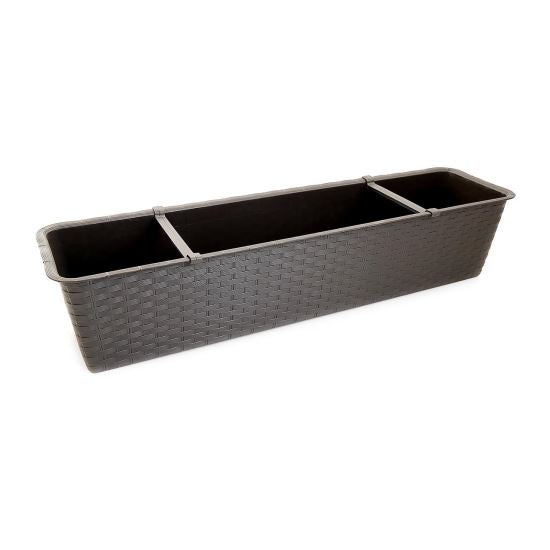 Jardiniera decorativa, maro, 68.5x17.3x15 cm, Ratolla Case P Old