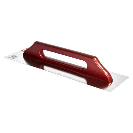 Gletiera inox, pentru adezivi, 48x13 cm x 1.2 mm, maner lemn lung, Olejnik