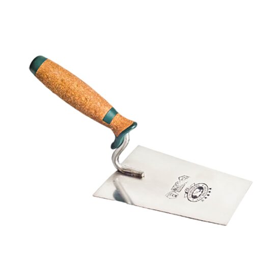 Mistrie inox, trapez, ingusta, sudura in puncte, 16 cm, maner pluta, Olejnik
