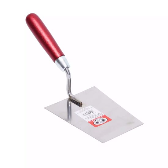 Mistrie inox, trapez, lata, sudura in puncte, 18 cm, maner lemn, Olejnik