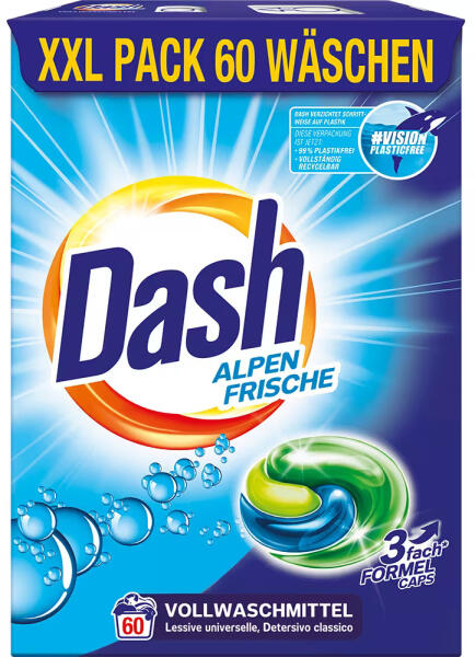 DASH DETERGENT CAPSULE 60BUC ALPEN FRISCHE