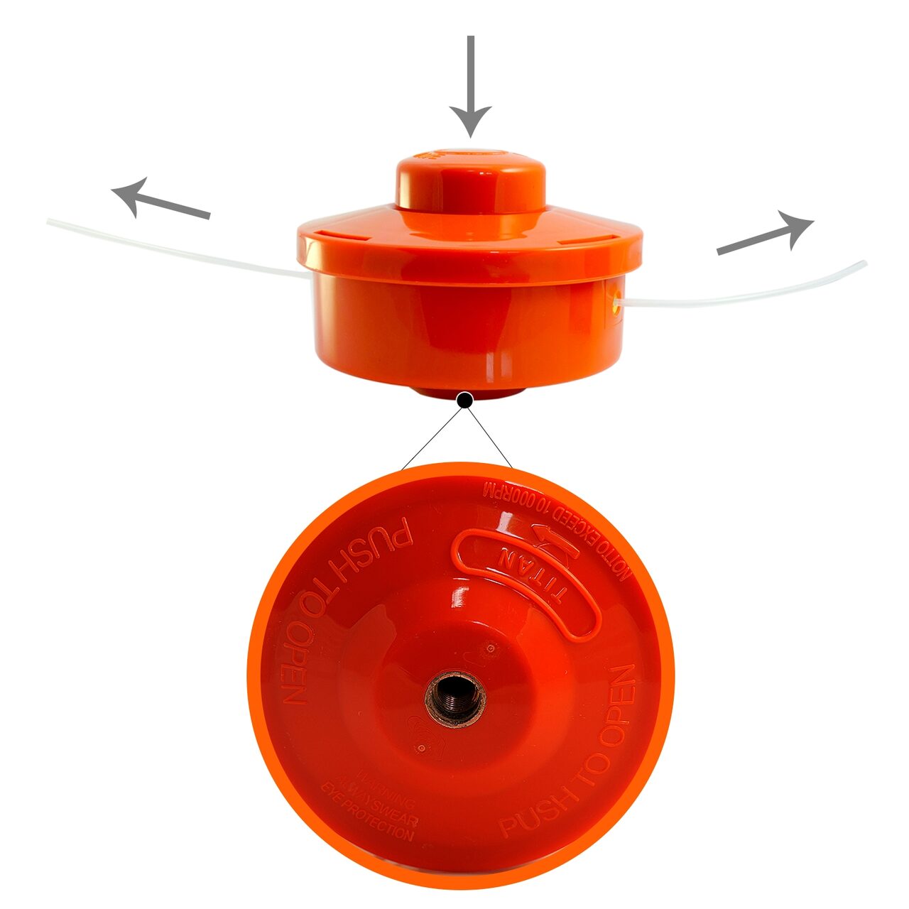 Cap rezerva pentru motocoasa/trimmer, fir nylon 2 mm