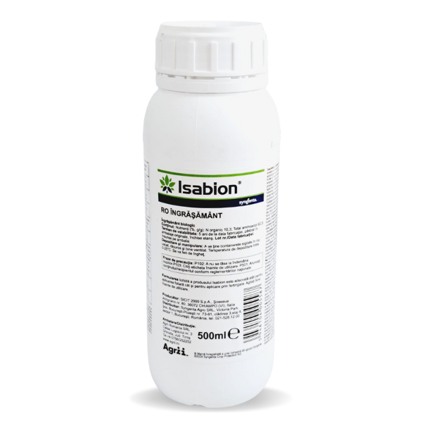 Isabion - Biostimulator pe Baza de Aminoacizi si Peptide - Mar, Par, Cires, Piersic, Nuc, Vita de Vie, Tomate, Pepene Verde, Syngenta