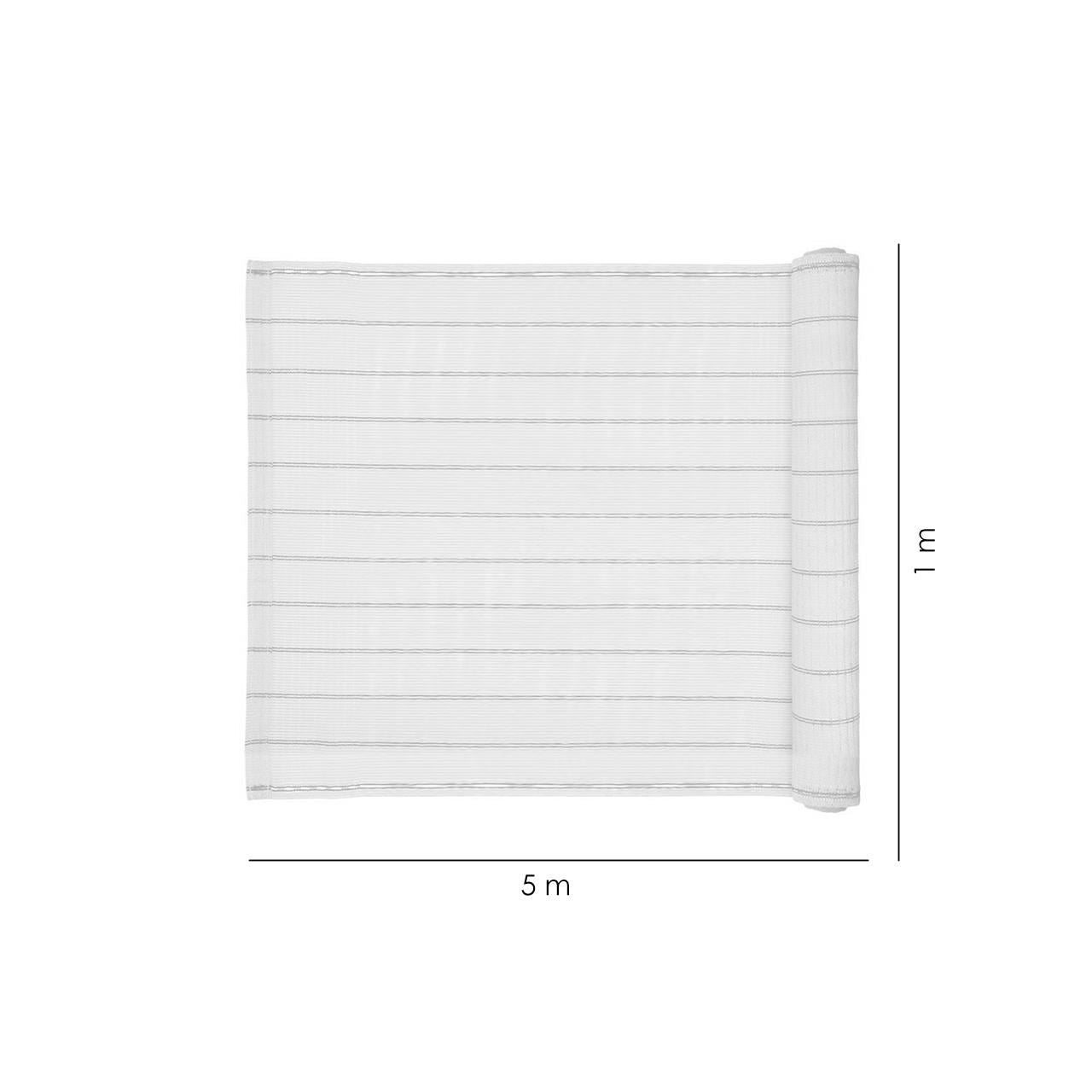 Paravan pentru balcon, terasa, gard, bej, 185 g/m2, UV, 5x1 m