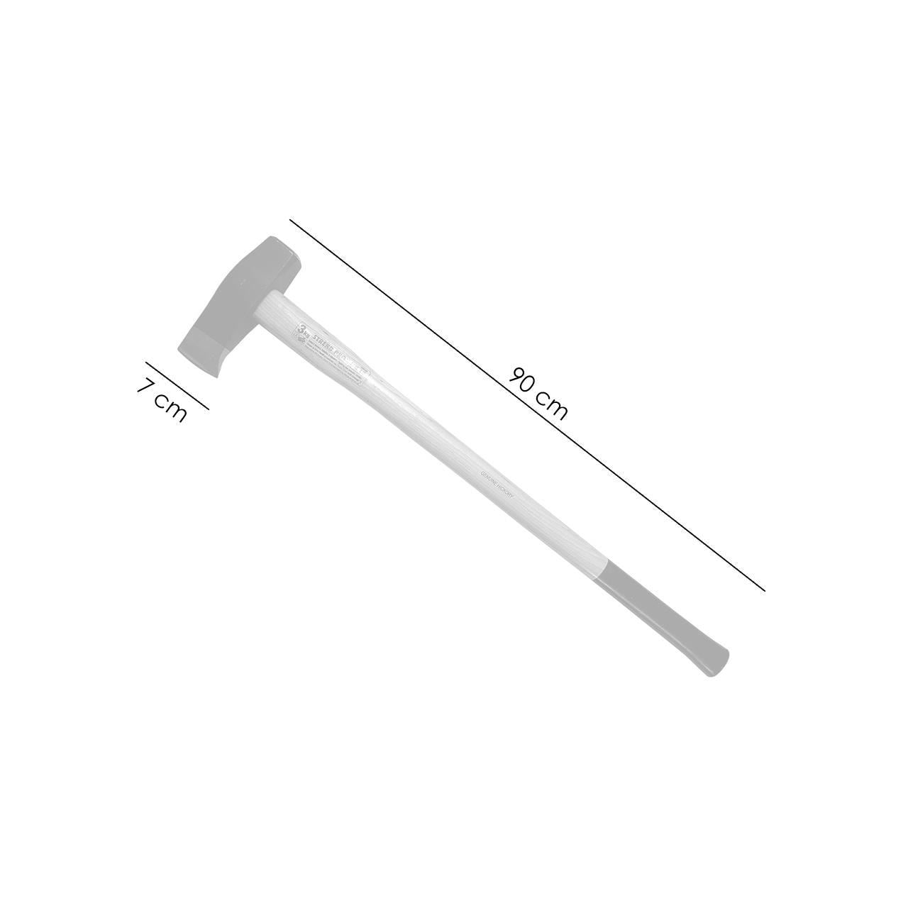 Topor pentru despicat, baros, coada lemn, 3 kg, 7x90 cm, Hickory, Strend Pro
