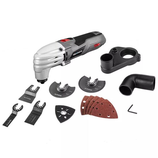 Multifunctional cu vibratii, 250 W, cu accesorii, geanta, Graphite