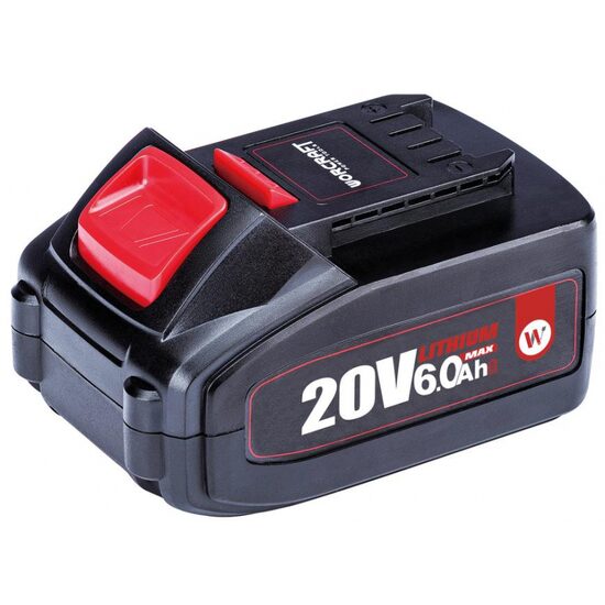 Acumulator 20 V, 6 Ah Li-ion, incarcare rapida, Worcraft