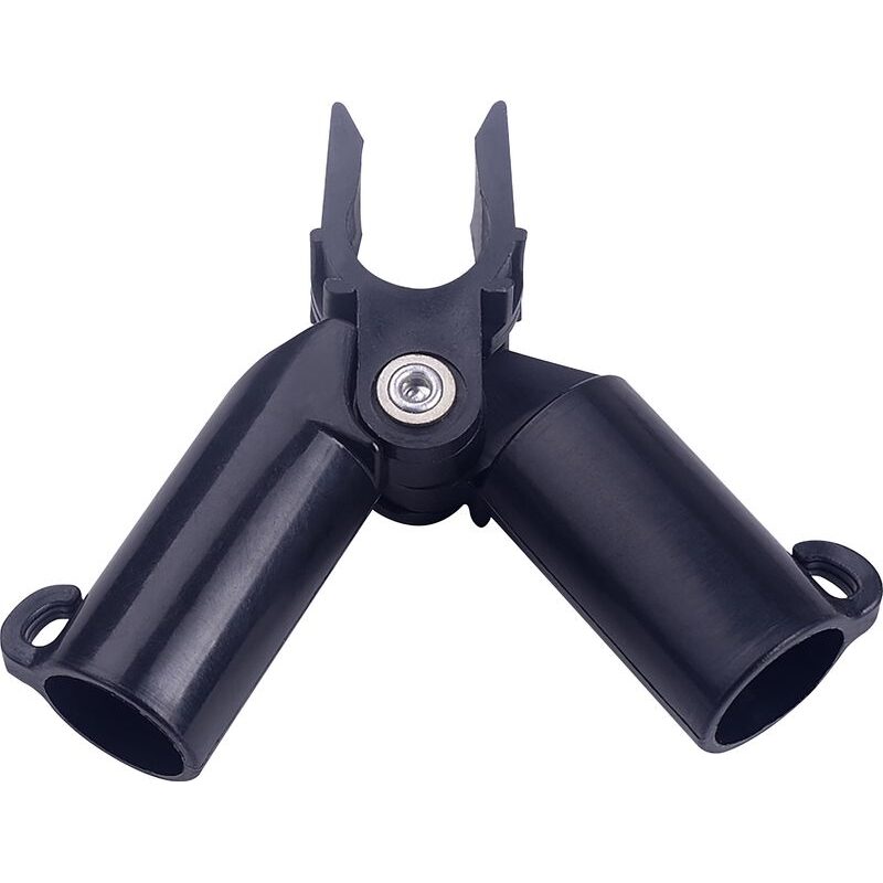 Conector plastic, superior, de tip X, reglabil, pentru araci de 11 mm, set 4 buc, negru