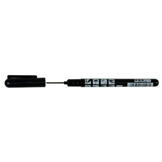 Marker permanent, 1 mm, negru, subtire, cu varf lung, Richmann
