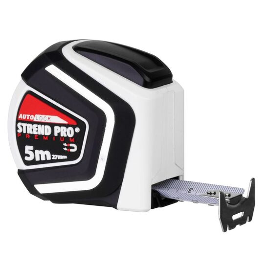 Ruleta magnetica cu autostop, 5 m x 27 mm, Strend Pro Premium