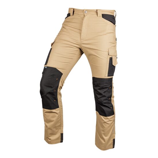 Pantaloni de lucru, poliester si bumbac, cu intariri pentru genunchi, model Mix&Match, bej, marimea XXL/56, NEO