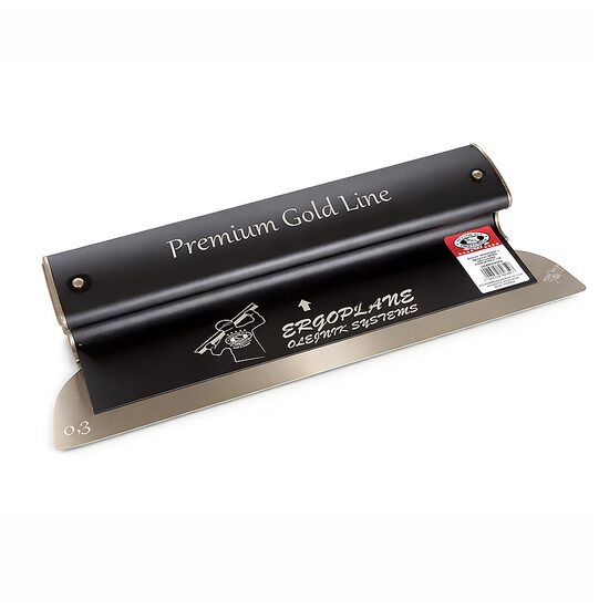 Gletiera profesionala, maner aluminiu, lama inox 0.3 mm, Premium Gold, Super Flex, 40 cm, Ergoplane, Olejnik