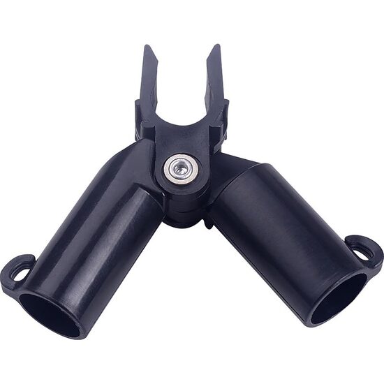 Conector plastic, superior, de tip X, reglabil, pentru araci de 8 mm, set 4 buc, negru