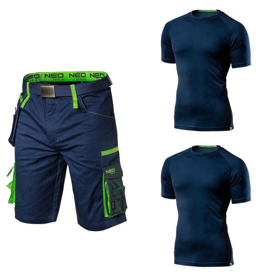 Set pantaloni scurti cu doua tricouri maneca scurta, model Premium, marime S, NEO