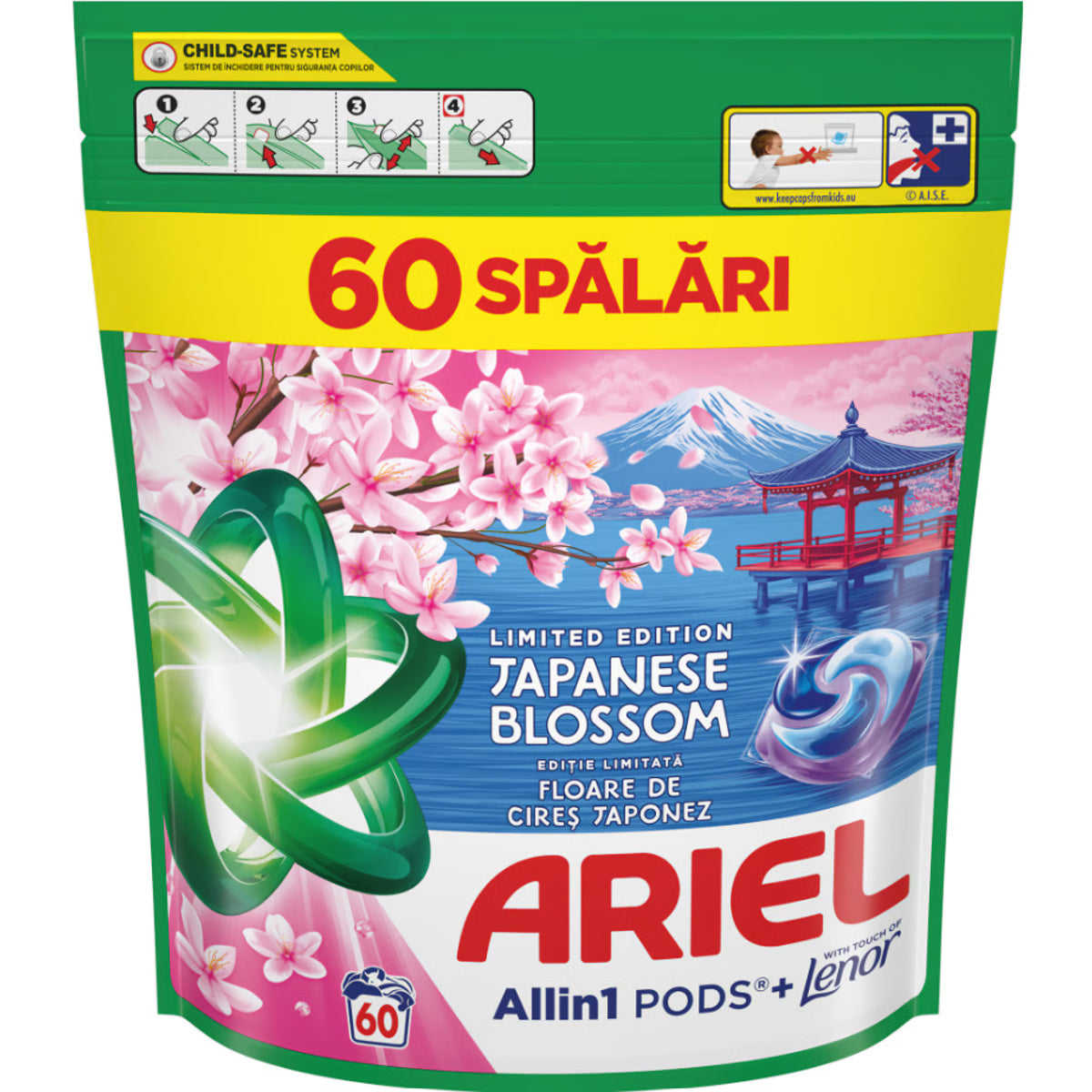 ARIEL DETERGENT CAPSULE 60BUC JAPANESE BLOSSOM