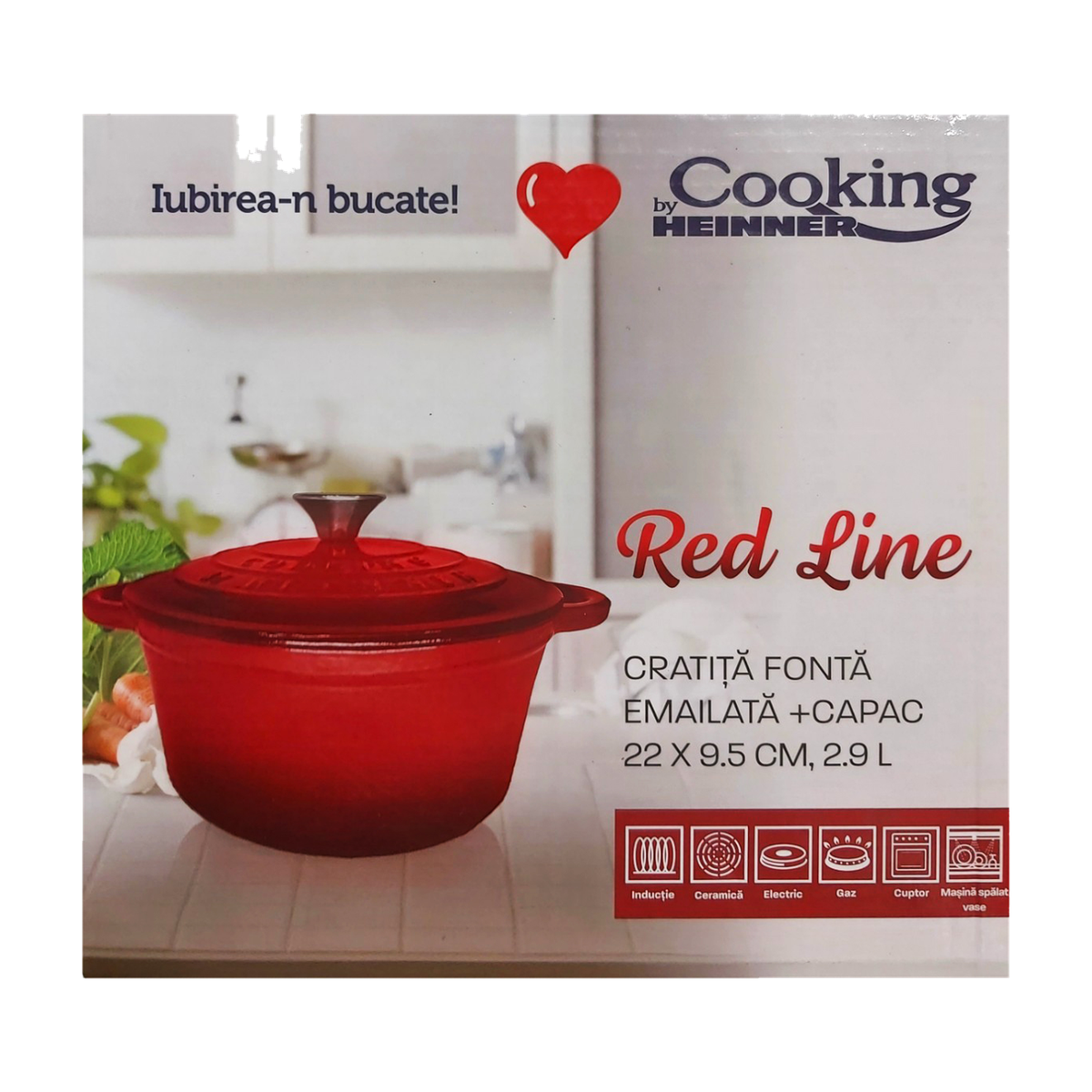 cooking-by-heinner-red-line-cratita-fonta-emailata-capac-22x9-5cm-2-9l-hr-kn-c29-49060