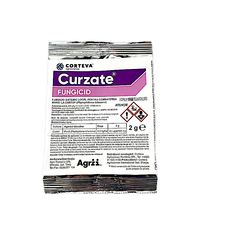 Curzate 2 g – fungicid pe bază de cymoxanil pentru mana cartofului - SolPlant.ro