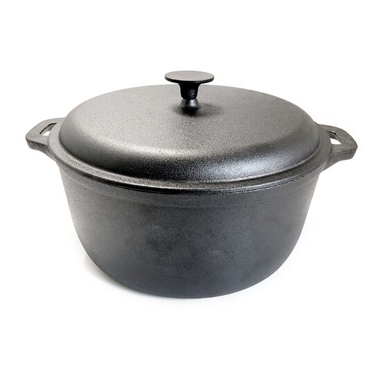 Oala de fonta cu capac, 7 L, Perfect Home