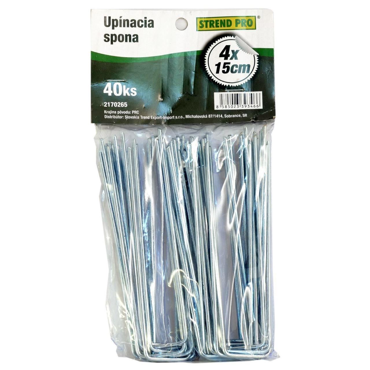 Cui tip U, fixare folii, furtune, set 40 buc, 4 mm x 15 cm