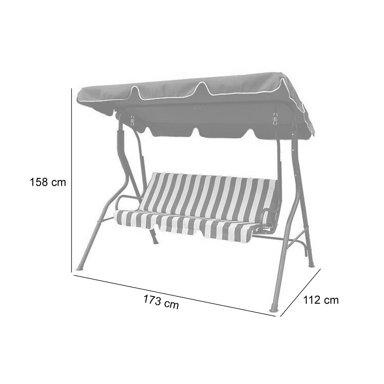 Balansoar gradina, verde, 173x112x158 cm, Garfield