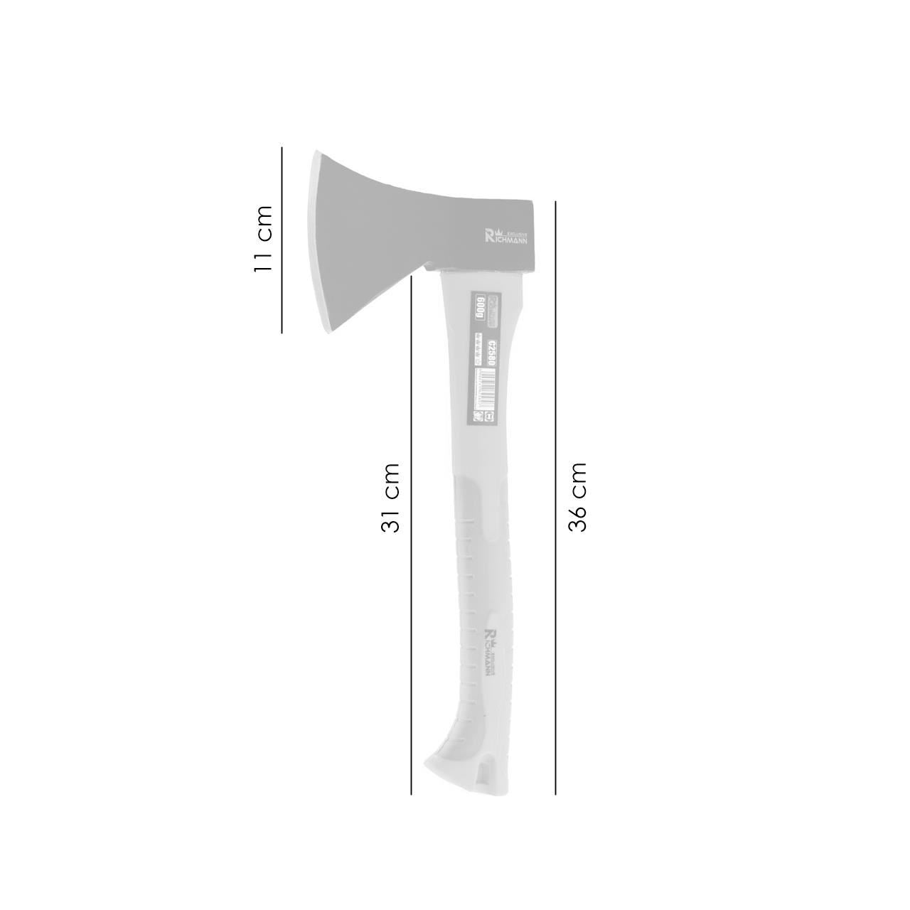 Toporisca, coada fibra, 600 g, 11x36 cm, Richmann Exclusive