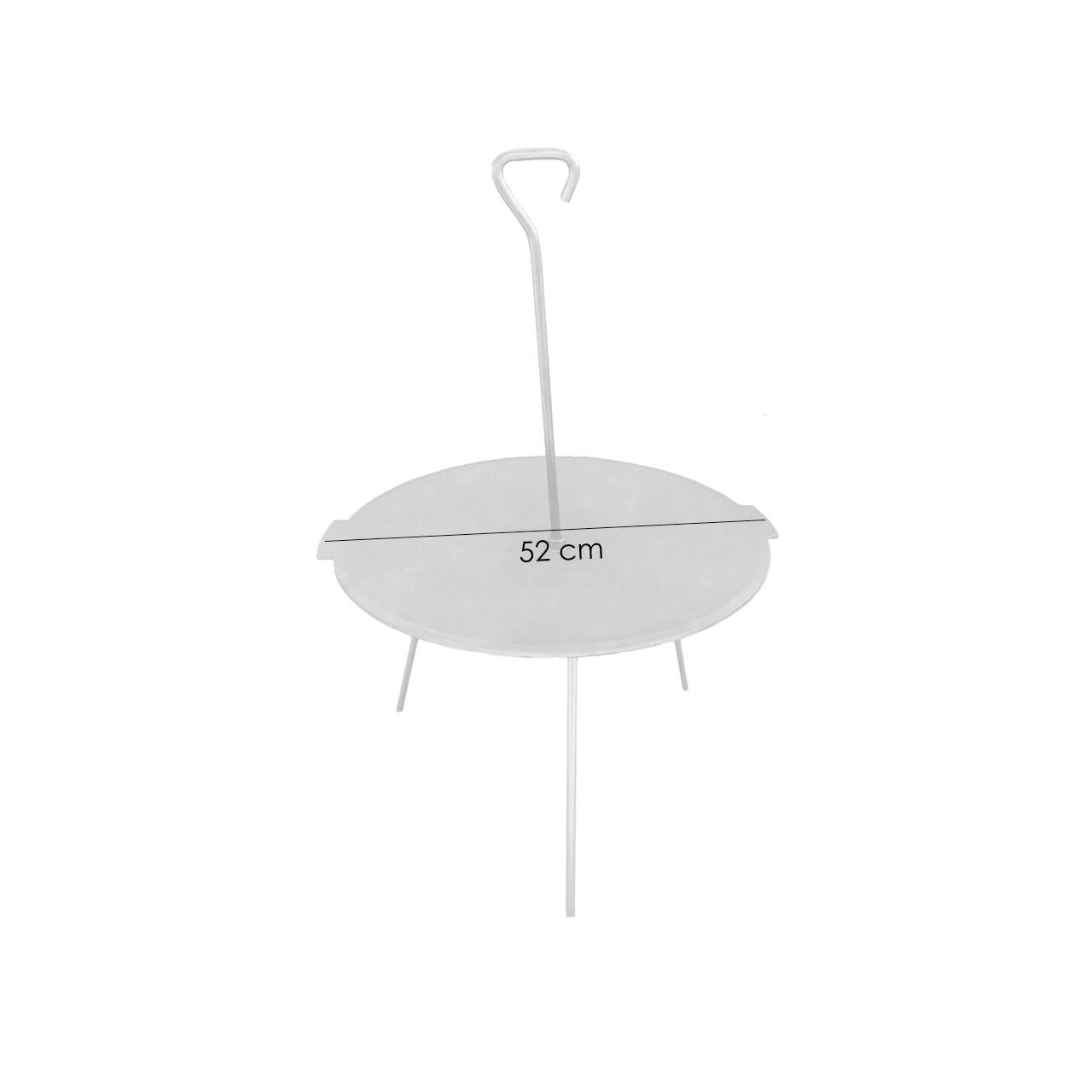 Disc pentru gratar, fonta, cu picioare si agatator, 52 cm, Premium