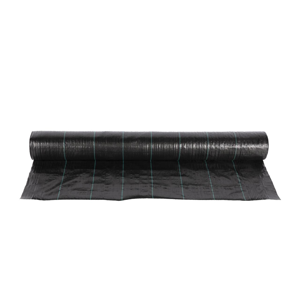 Folie antiburuieni, polietilena, tesuta, neagra, 100 g/m2, 1.2x100 m, Micul Fermier
