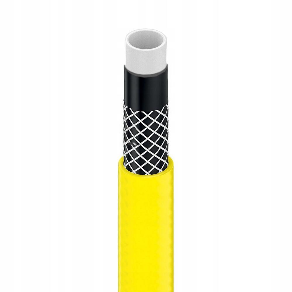 Furtun de gradina, 4 straturi, cu 2 cuple si adaptor, 3/4", 20 m, Cellfast Yellow