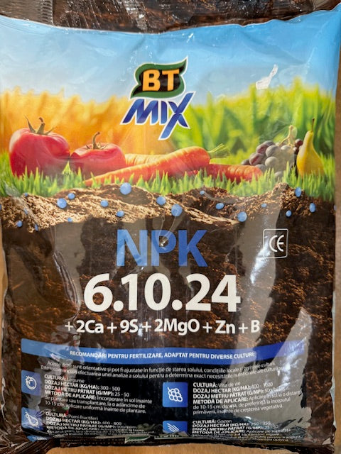 Ingrasamant NPK 6.10.24 + 9S + 2Ca + 2MgO + Zn + B