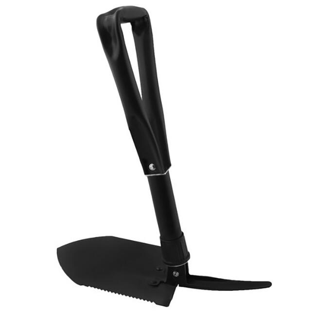 Lopata multifunctionala, pliabila, metalica, negru, 3 in 1, 60x16 cm, Trizand
