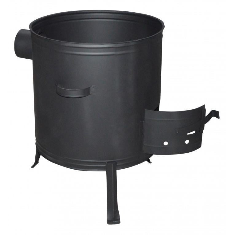 Soba, cu ceaun emailat 30 L, disc fonta 50 cm, burlan, cot, 50x67 cm