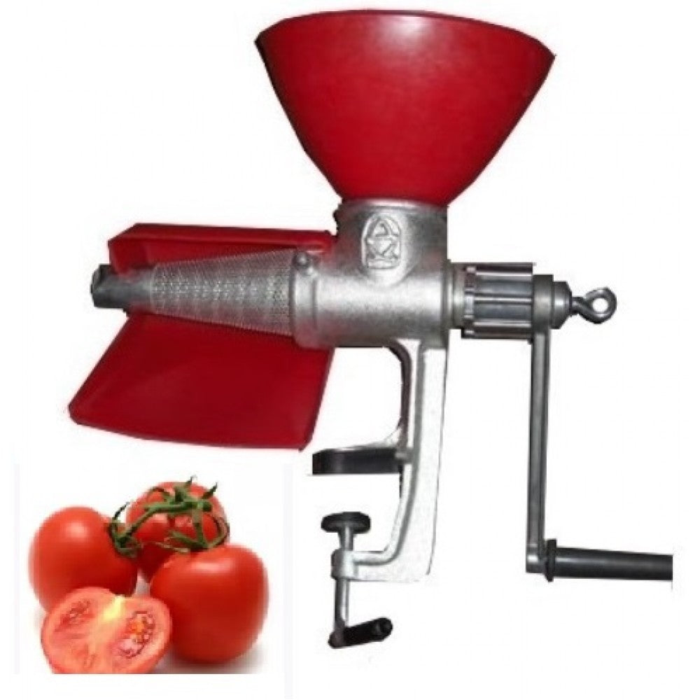 Masina de tocat rosii din fonta { storcator }