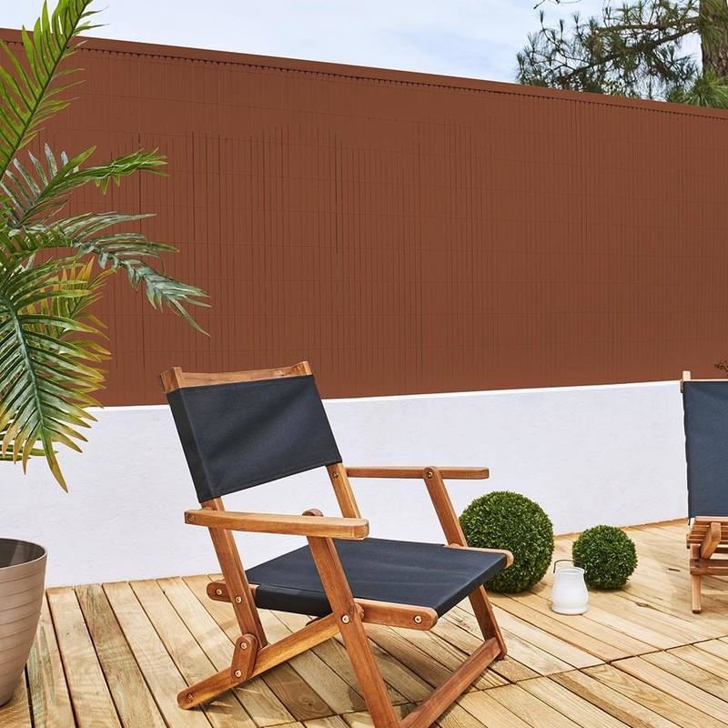 Paravan pentru balcon, terasa, gard, UV, 800 g/m2, maro, 3x0.9 m