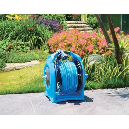 Furtun cu tambur/rola pentru gradina, pistol de stropit, 1/2", 25 m, Aquacraft