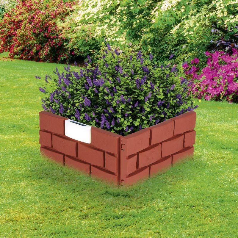 Gard de gradina decorativ, cu iluminare solara, set 4 buc, 42x29 cm