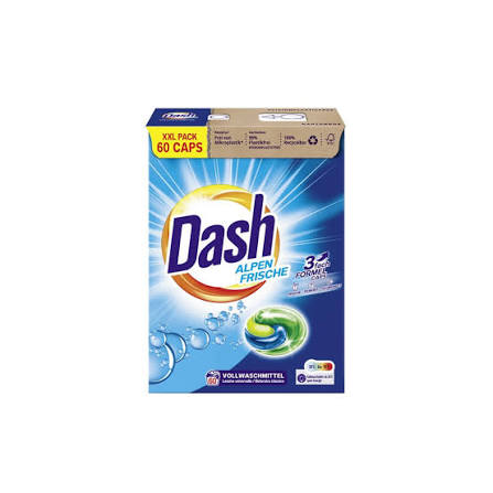 DASH DETERGENT CAPSULE 2X60BUC ALPEN FRISCHE