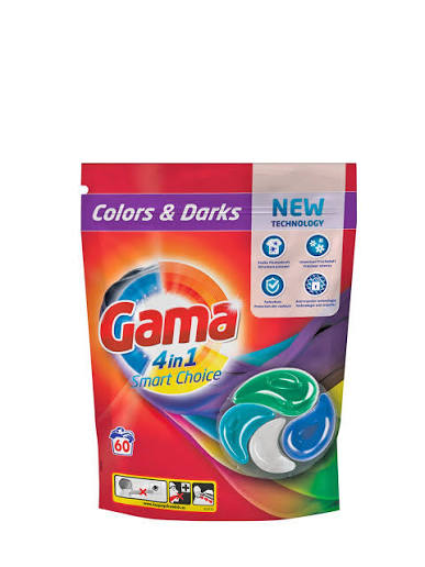 GAMA DETERGENT CAPSULE 60BUC COLOR DARK
