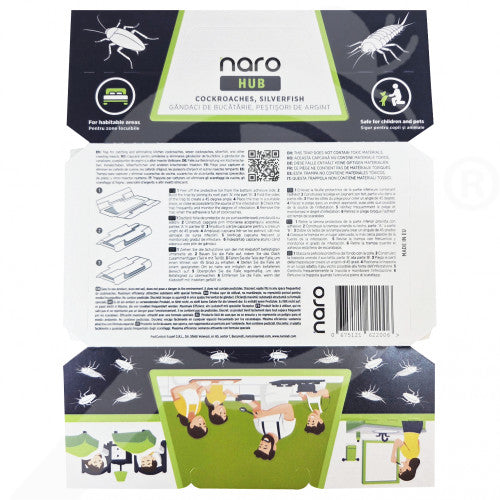 Naro HUB - Capcana Adeziva pentru Gandaci si Pestisori de Argint (Set 5 Bucati)