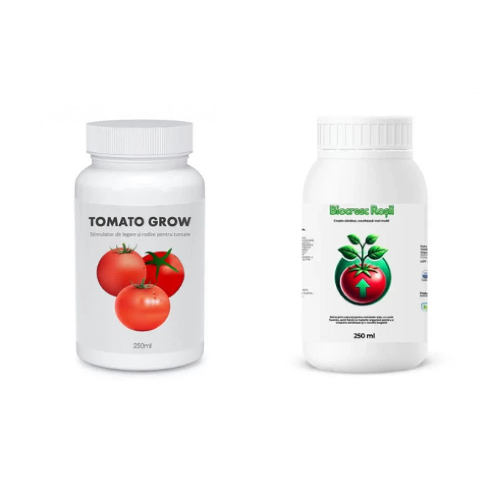 Pachet tratament si nutritie tomate/rosii, Stimulator de legare si rodire pentru tomate Tomato Grow,