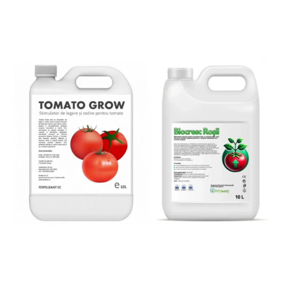 Pachet tratament si nutritie tomate/rosii, Stimulator de legare si rodire pentru tomate Tomato Grow,